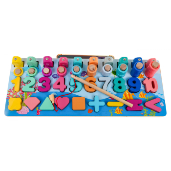 Edukacyjne gry 4w1 z drewna dla dzieci 